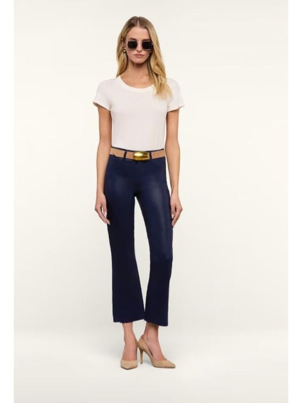 NWT L'AGENCE Selma Mid-Rise Stretch Coated Boot-Cut Jeans 26